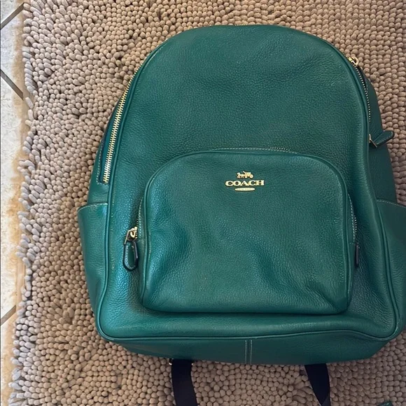 Coach | Bags | Coach Green Leather Backpack | Poshmark display picture 3